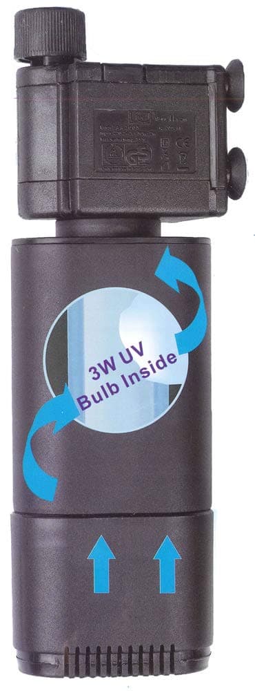 Mini Green Killing Machine Aquarium UV Filter Sterilizer with 3W UV Bulb Inside