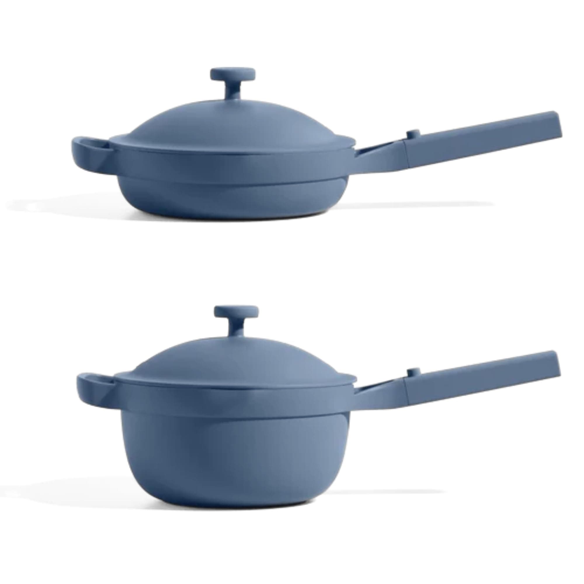 Mini Cookware Duo | 6-Piece Ceramic Cookware Set with Mini Always Pan & Mini Perfect Pot | Induction & Oven Safe up to 450°F | Nonstick, PFAS-Free Non-Toxic Cookware | Blue Salt