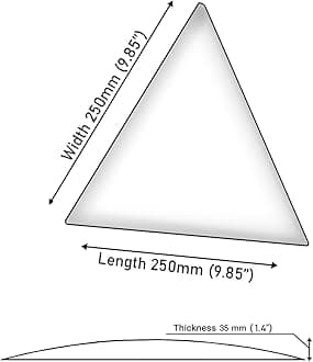 ua acoustics Upholstered Decorative Wall Panels Velvet Headboard Padding | Cushioned Planks | Padded Decor Collision Avoidance | Acoustic Soundproofing Treatment | (Brown, 4x Triangle (25x25cm))