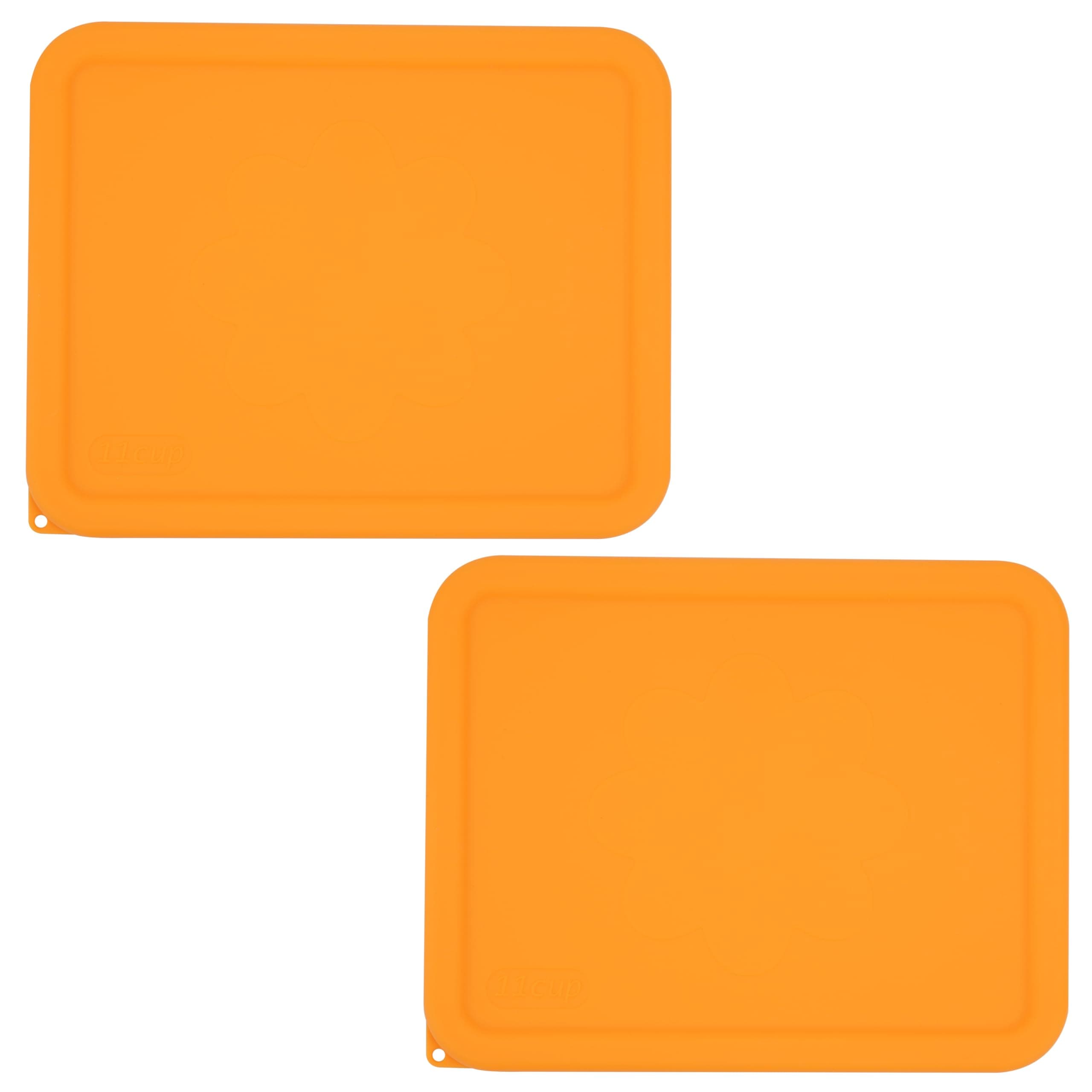 11 Cup Rectangle Silicone Storage Cover Lids Replacement for Pyrex 7212-PC Glass Bowls, (Container not Included) 2 Pack, Microwave, Dishwasher and Freezer Safe