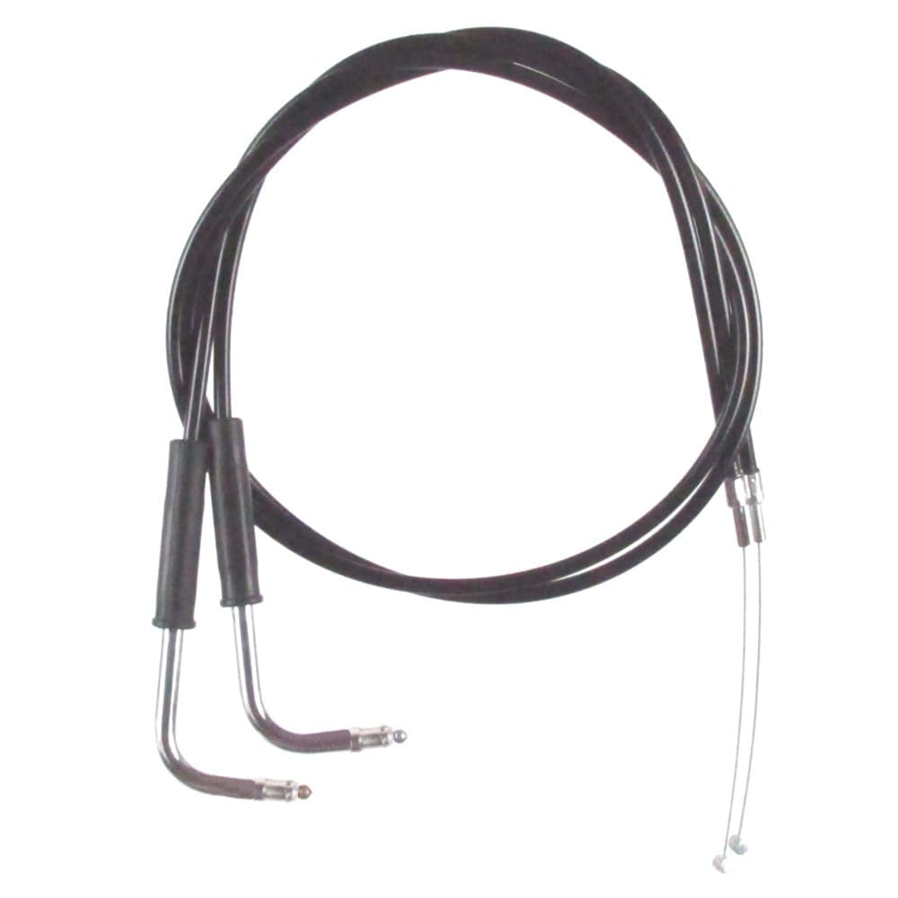 Black Vinyl Coated +4" Throttle Cable Set for 1999-2006 Harley Sportster 883 Custom models - HC-0332-0140-883C