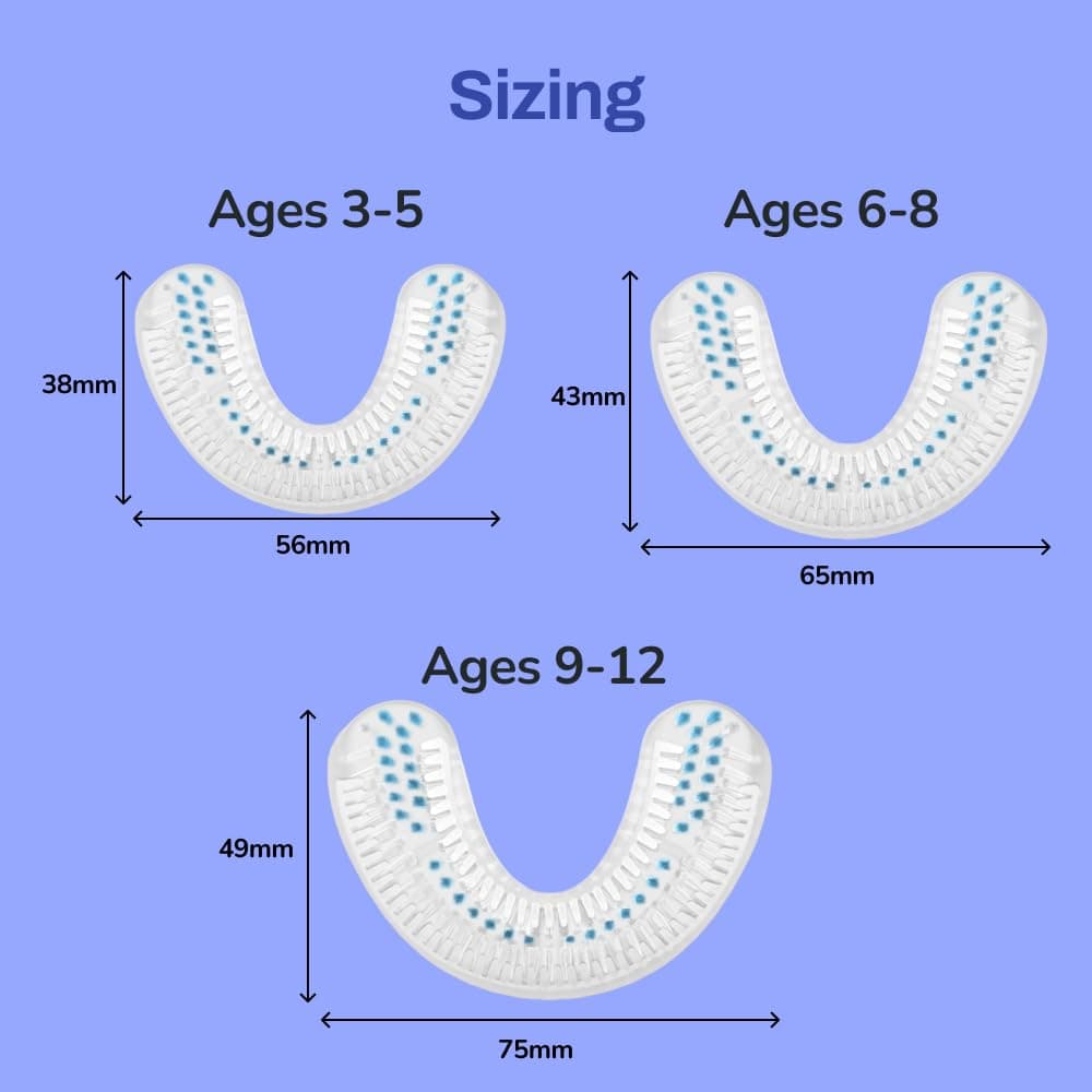 AutoBrush Pro: Kids Automatic U Shaped Toothbrush (Ages 3-5) – Clinically Proven to Brush 26.6X Better – Unicorn - Nylon Bristles (Double Sided)