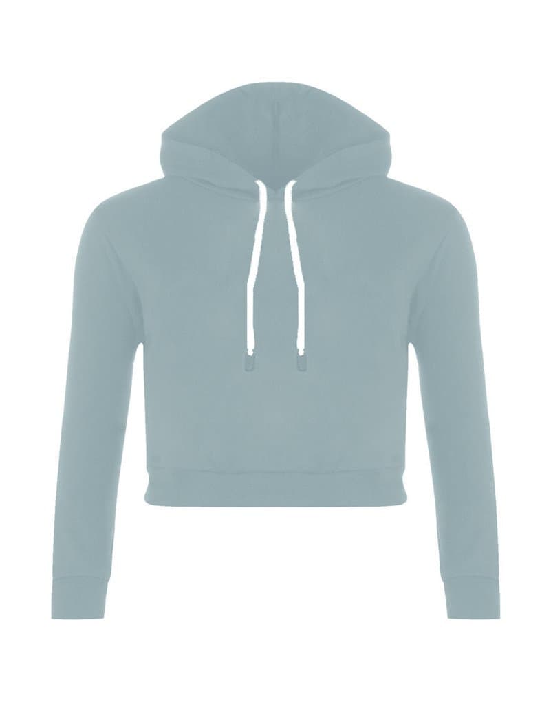 Dicross Women's Plain Solid Color Crop Top Hoodies