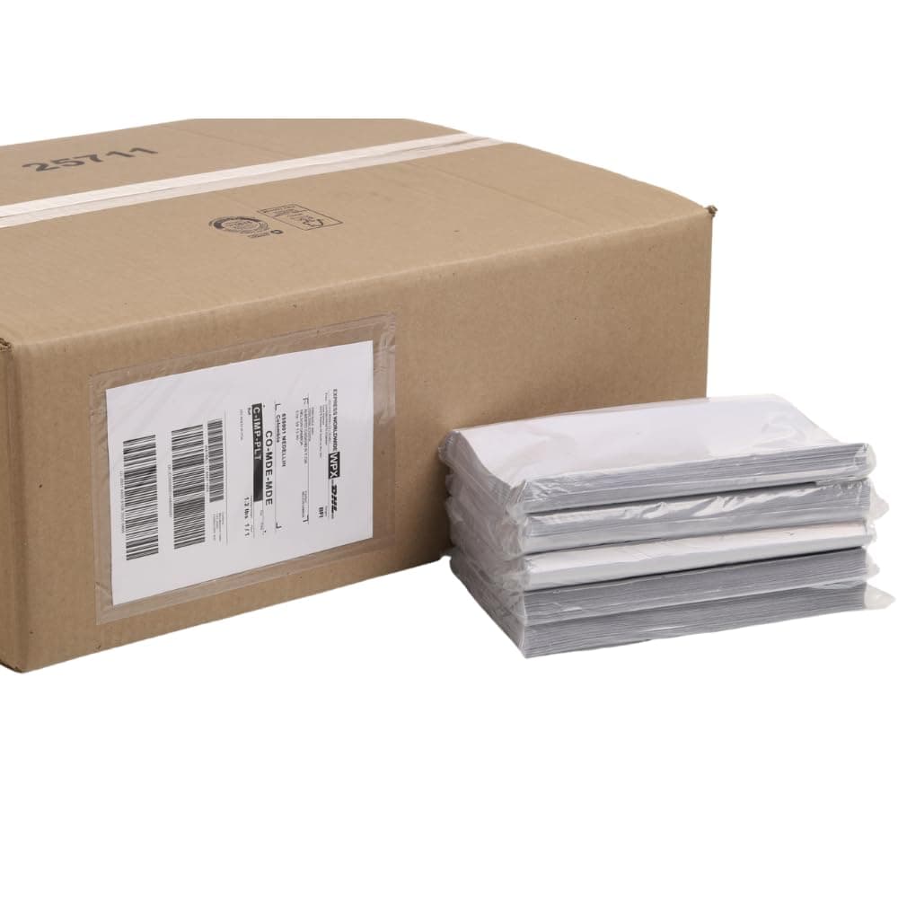 US PACK SMART500 Units, 4.5"x5.5" Clear Packing List Shipping Label Envelopes - Heavy Duty Adhesive, Ideal for Labels, Invoices & Documents