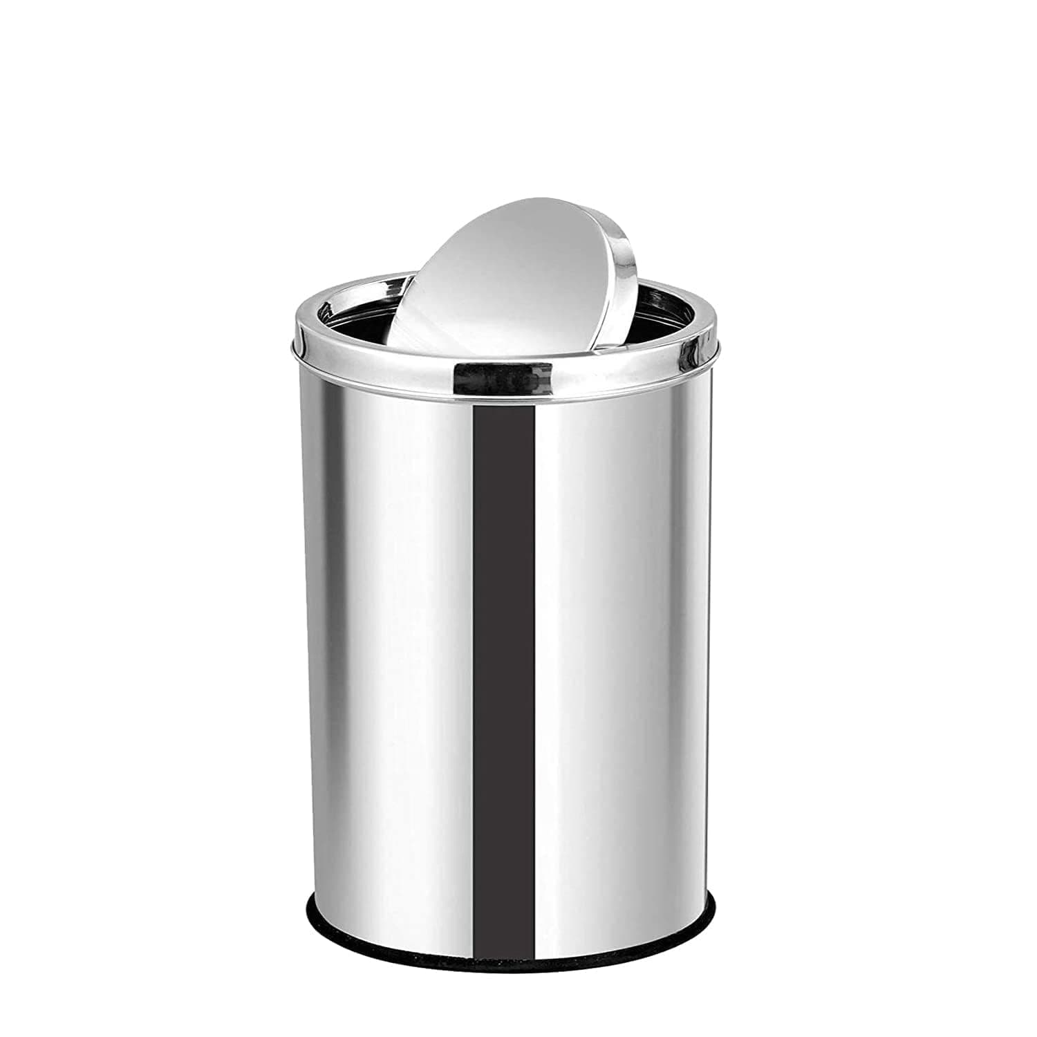 Stainless Steel Swing Dust Bin with Lid| Garbage Bin, Trash Can for Home, Kitchen, Washroom, Bathroom and Offices (10 X 14 in. -20 Liter)