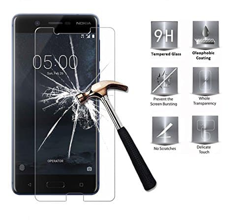 TeKKno® 9H Hardness TEMPERED GLASS LCD Screen Protector Guard Case Cover for Nokia 8