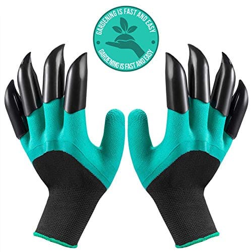 Garden Gloves With Claw Universal Size 8 Abs Plastic Claws On Left And Right Hands Green Genie Garden Gloves Quick & Easy To Dig Without Tools - Garden Claw Gloves Women Claw Gloves Gardening for All