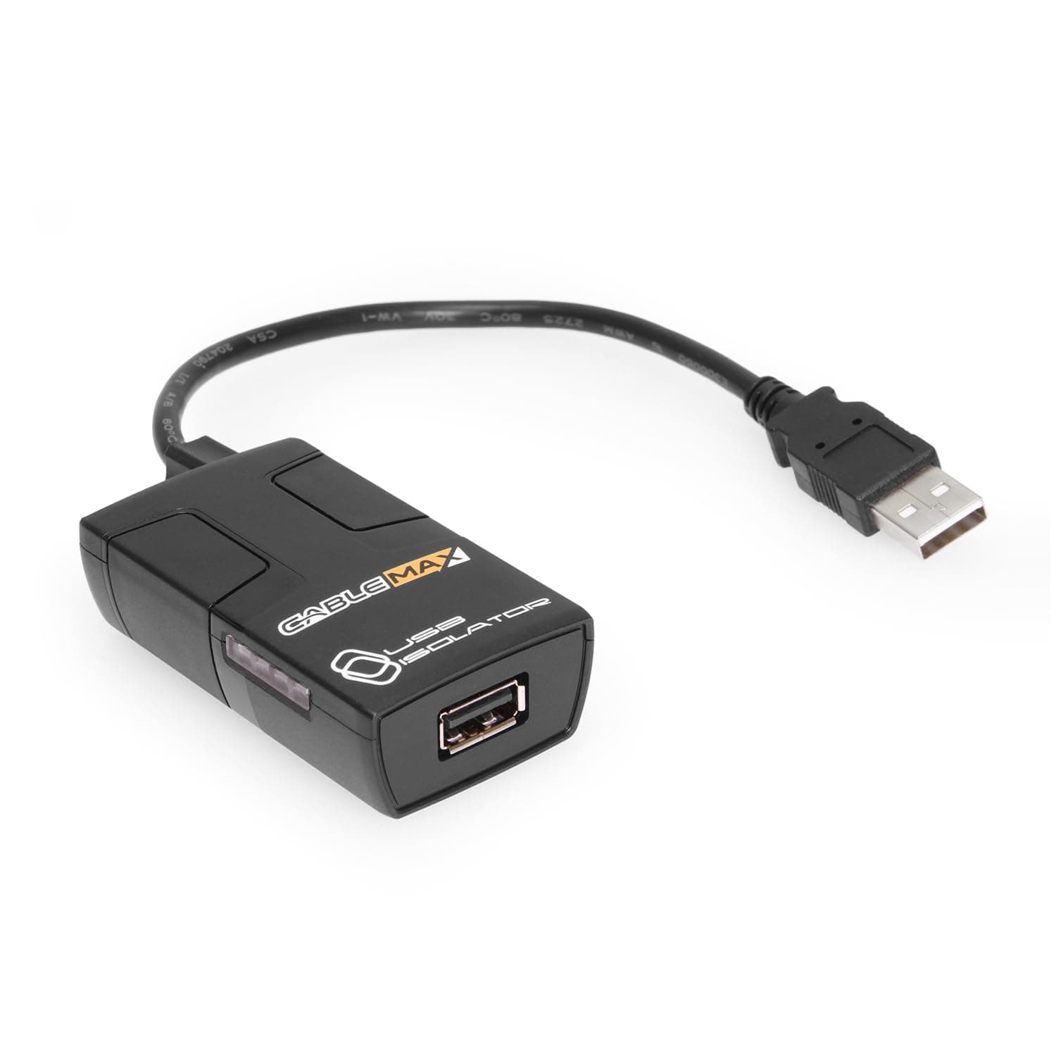 Cablemax 2.0 USB Isolator - High-Speed 480Mbps Data Transfer, 5000V Galvanic Isolation, Ground Loop Eliminator, Surge Protector for Audio Interfaces, Medical, and Industrial Applications