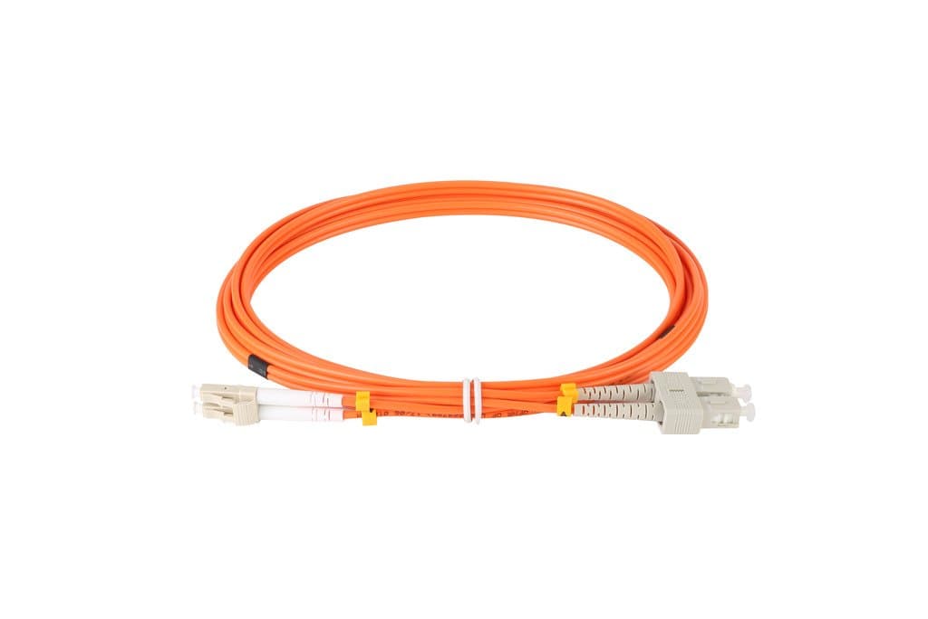 LC to LC LC to SC Duplex Fiber Optic Patch Cable LSZH 50/125 Multimode Orange 3M Length (LC to SC Duplex Fiber 3M)