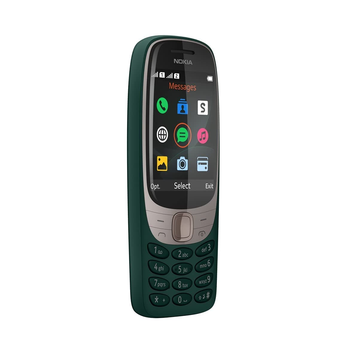 Nokia 6310 Curved 2.8 Inch Display, Numeric Keyboard, 8MB RAM, 16MB Memory (32GB with MicroSD Cards), 1150mAh Battery, 0.3Megapixel Rear Camera, FM Radio - Green