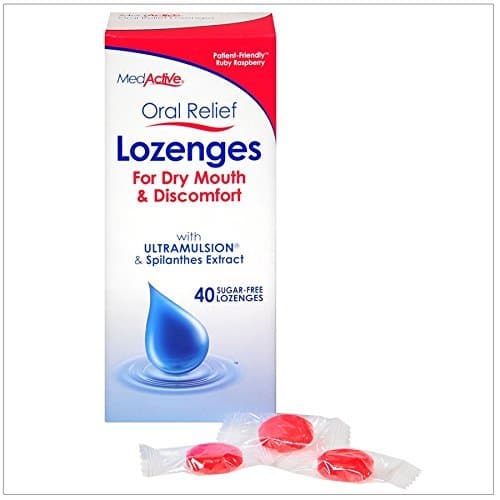 Medactive Oral Relief Dry Mouth Lozenges - Ruby Raspberry 40 CT