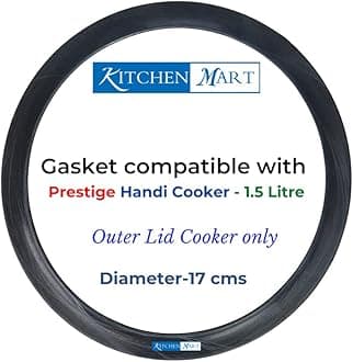 Kitchen Mart Gasket compatible with Prestige Handi Cooker Gasket (1.5 Litres Handi)