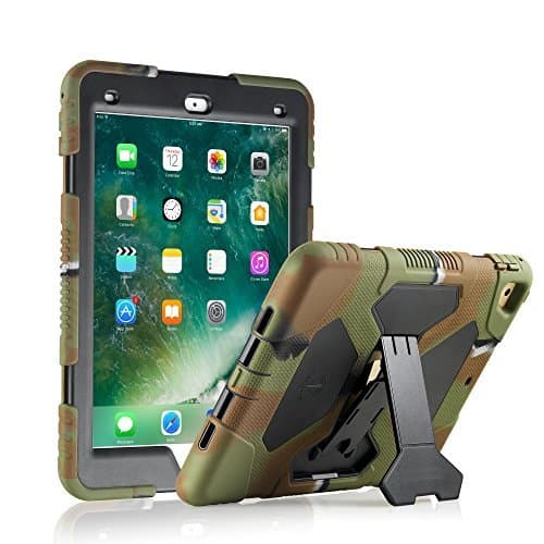 ACEGUARDER New iPad 9.7 2018 2017 Case [Impact Resistant] [Shockproof] [Heavy Duty] Full Body Rugged Protective Smart Cover with Kickstand & Dual Layer Design for Apple New iPad 9.7 (Army Camo/Black)