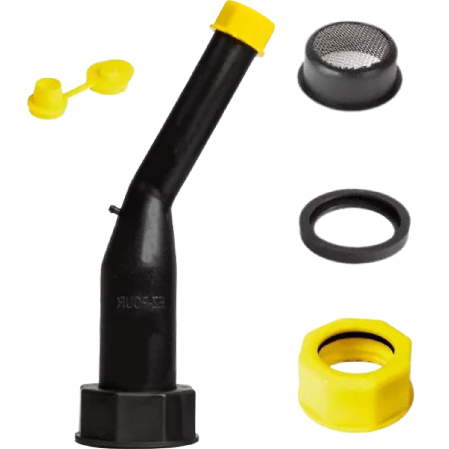 EZ-POUR Rigid Spout Replacement and Vent kit for Water Jugs and Pre-2009 Gas Cans - Update your Old Cans | Includes Spout, Cap, Replacement Vent, Flame Arrestor, & Secondary Base Cap