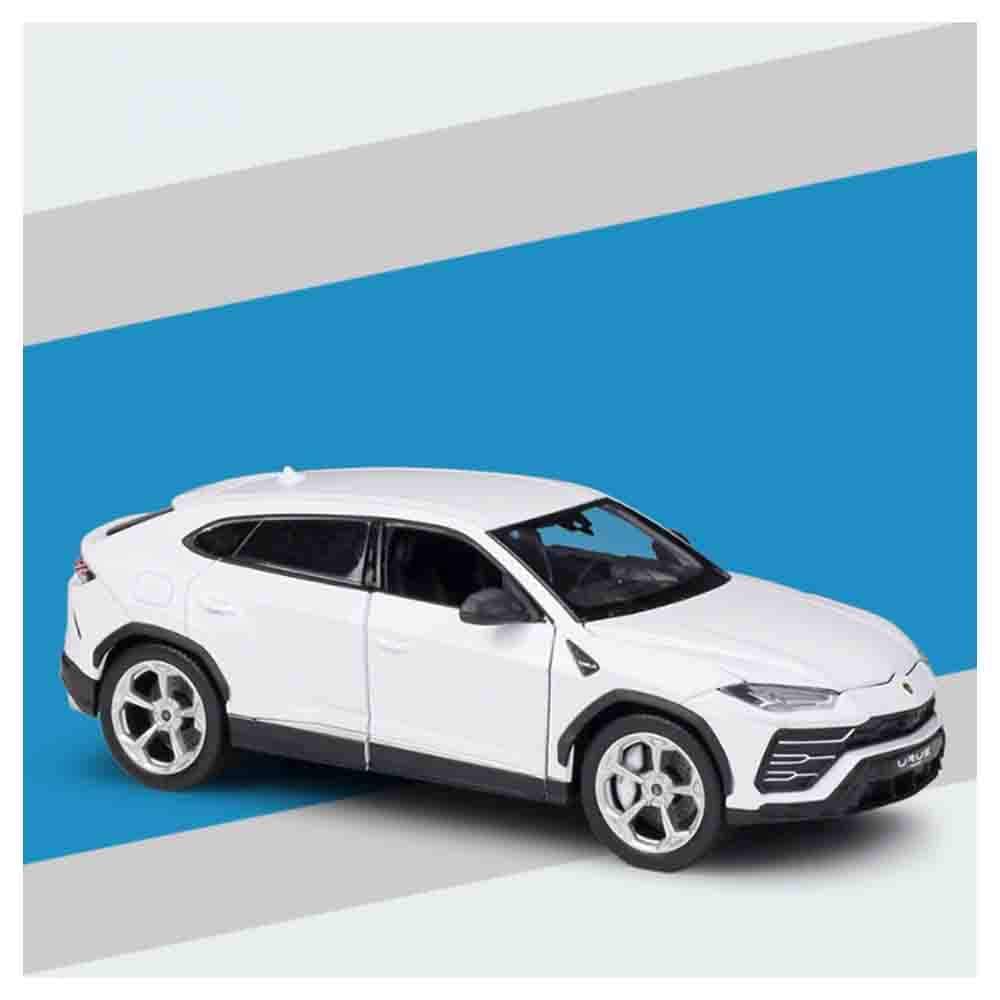 Diecast Pull Back Car Lamborghini Urus Alloy Toy 1:24 Doors and Hood Movable Vehicle Suitable for Collection for Men and Women Car Lovers,White