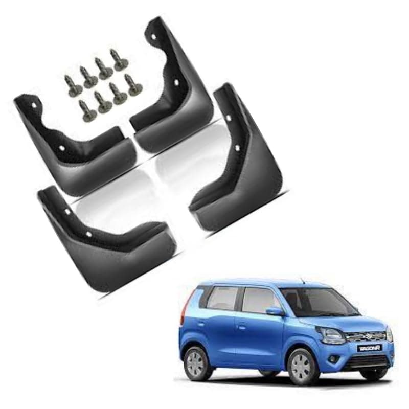 OE Type/Box Type Car Mud Flap for Maruti Suzuki Wagon R Tour 2019 Onwards, Black