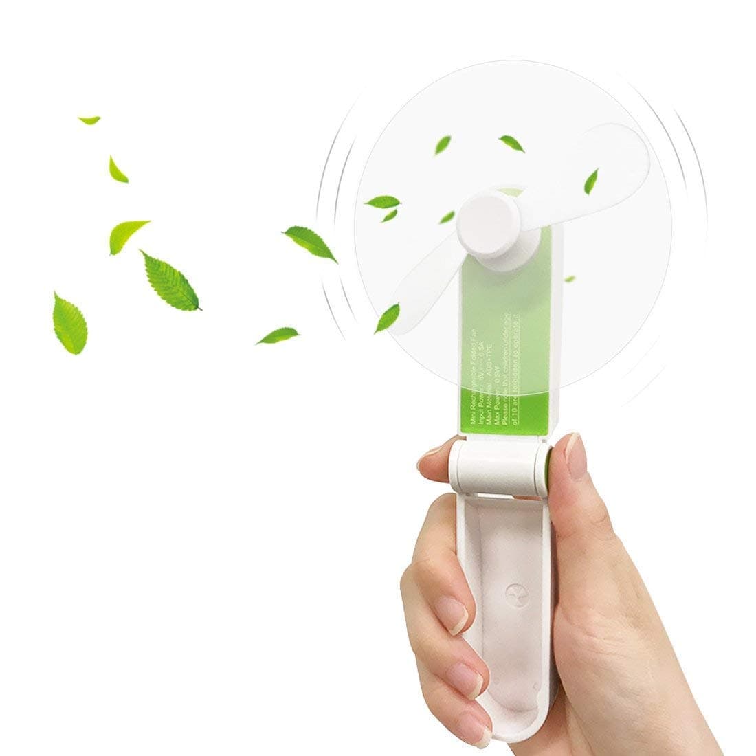 Dual Head Fan Mini Handheld fan (White)