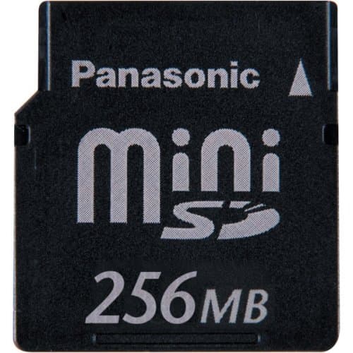 Panasonic miniSD 256MB Memory Card with Card Adapter Included