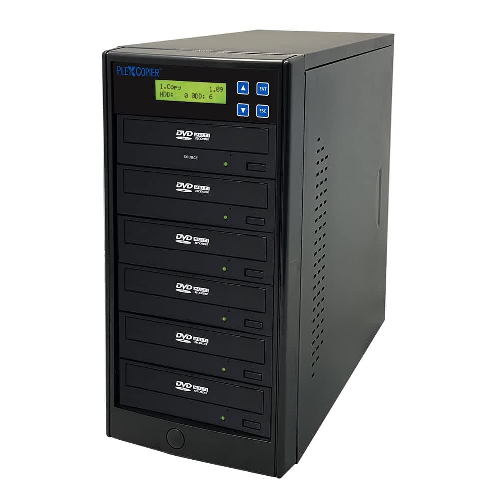 24X SATA 1 to 5 CD DVD M-Disc Supported Duplicator Writer Copier Tower with Free DVD Video Copy Protection