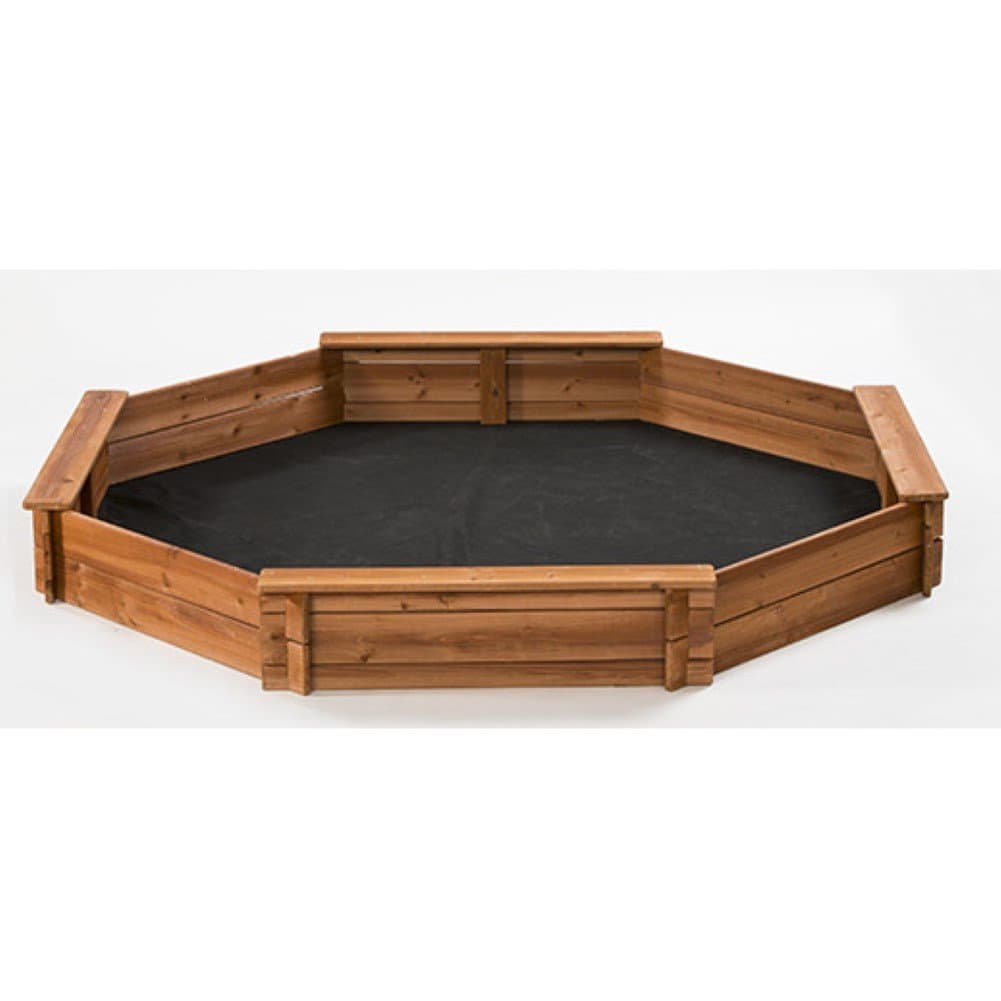 CreativeCedarDesigns 6.6' Octagon Sandbox, Kids Sandbox