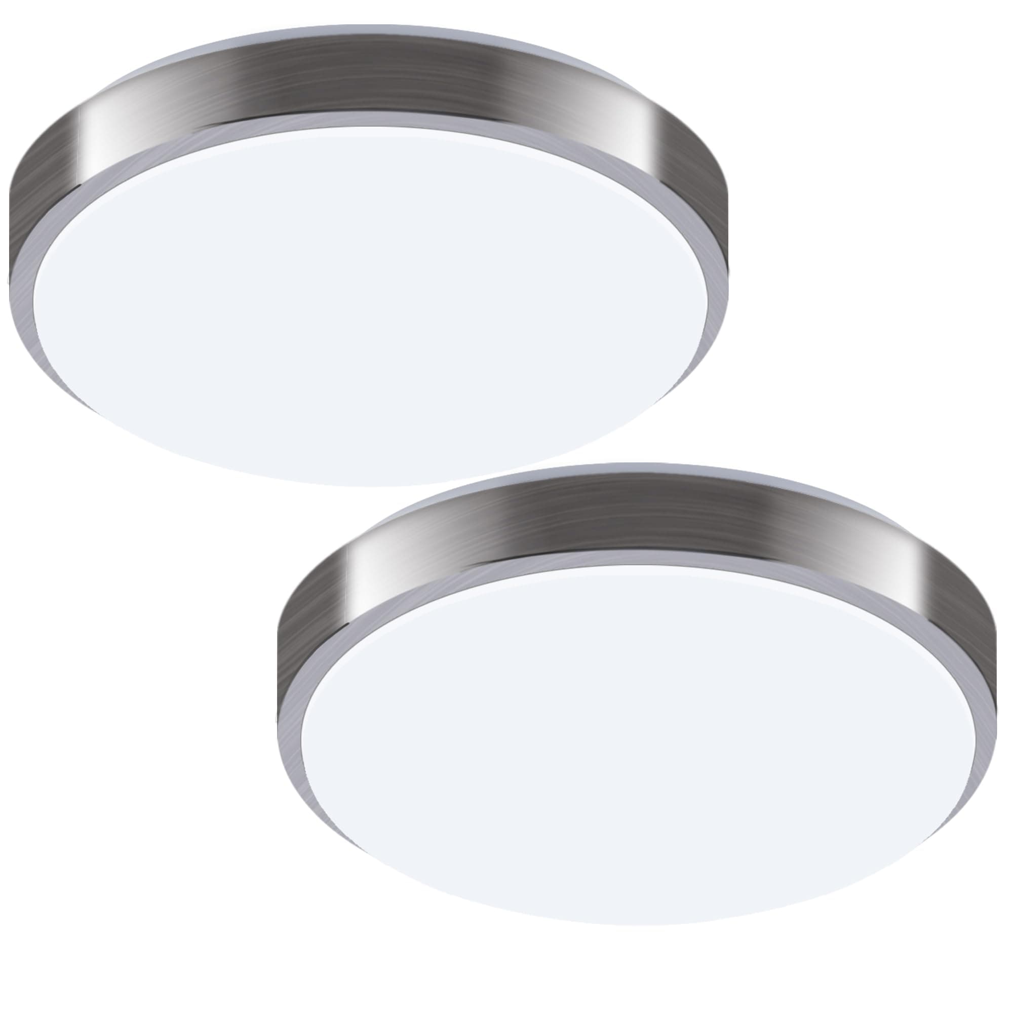 8-Inch LED Ceiling Lights, Round Ceiling Light Fixture,12W 880LM 80W Incandescent Equivalent(AC85V-265V),Natrual White Light for Kitchen Bathroom Dining Room Closet(2-Pack)
