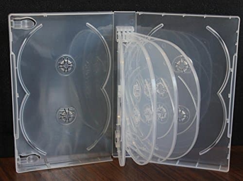 MegaDisc New 2 Pack Crystal Clear Multi Twelve Tray DVD Case Box 33mm 12 Discs Holder W Flap Premium Quality