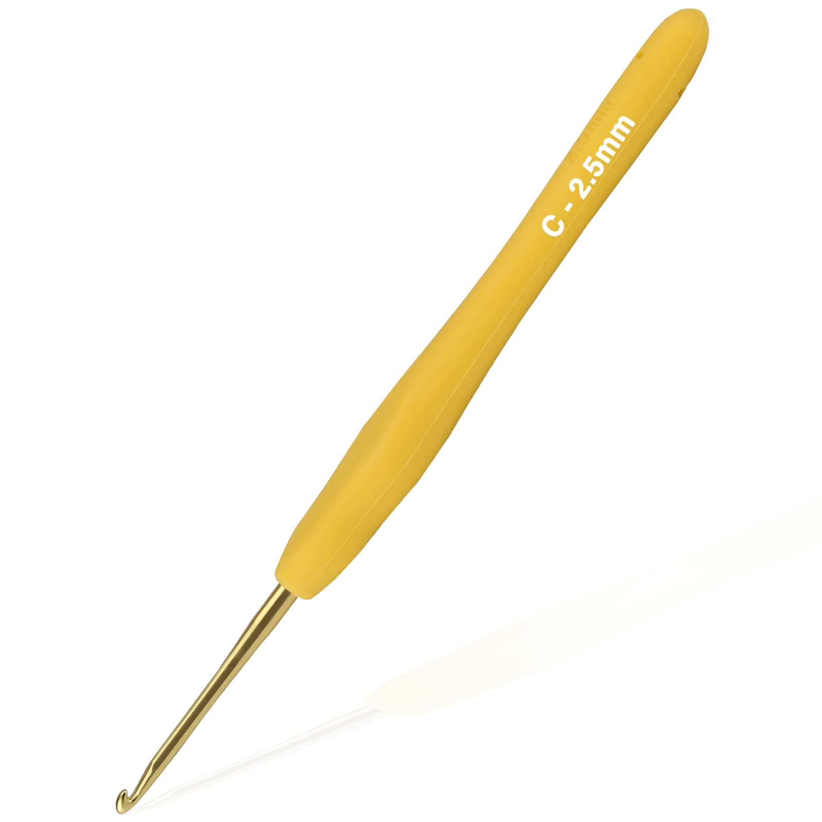 2.5mm Crochet Hook, Supers Smooth 2.5 mm Ergonomic Crochet Hooks for Beginner, Comfort for Arthritic, 1 Pack