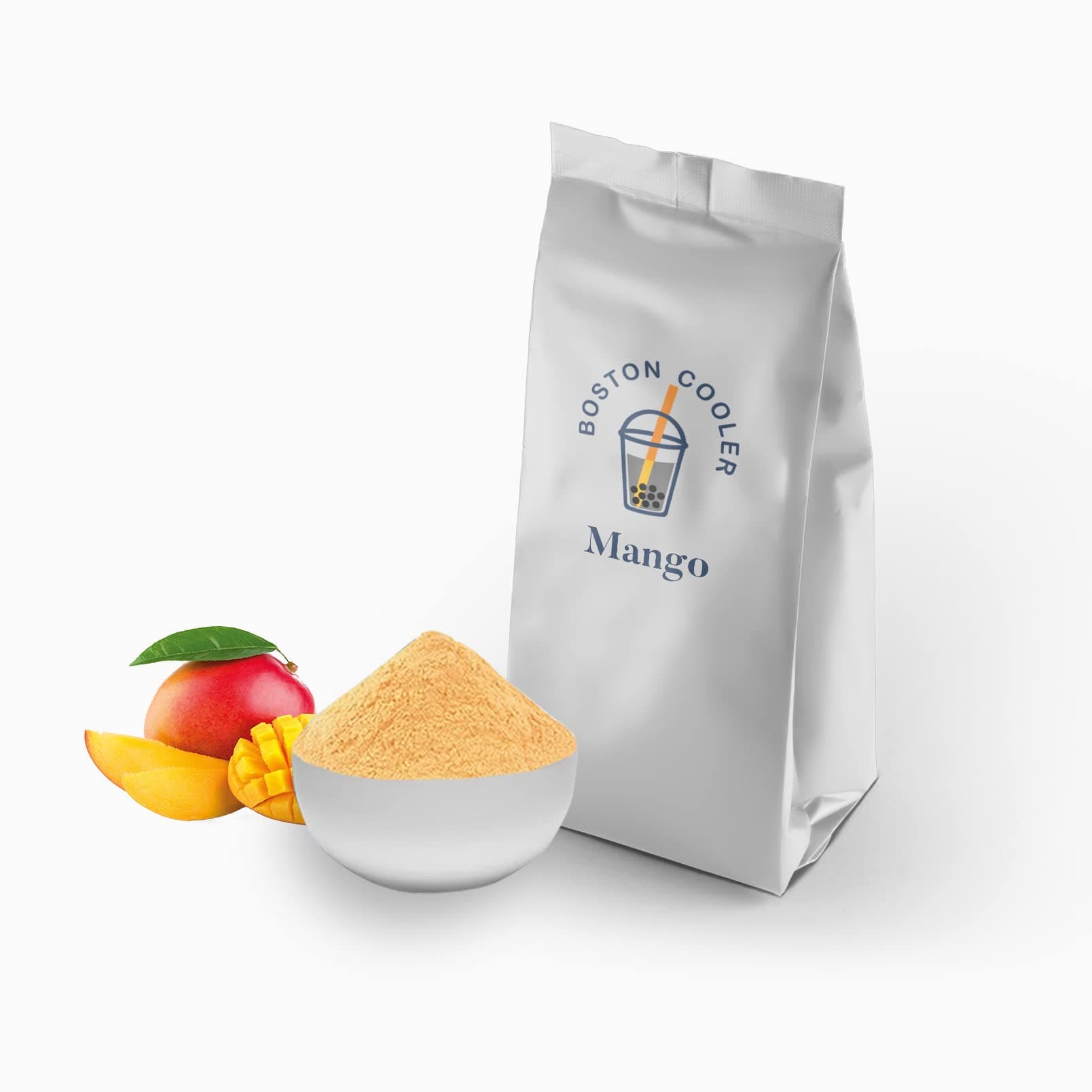 BOSTON COOLERS Mango Flavored Powder authentic 1 Kg For Bubble Tea, Milk Tea, Fruit Tea, Boba Tea and Smoothie