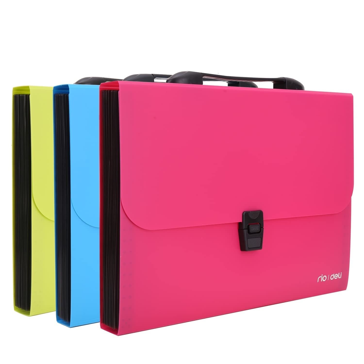 Deli EB40302 A4 13 Pocket Expanding File Folder, Assorted