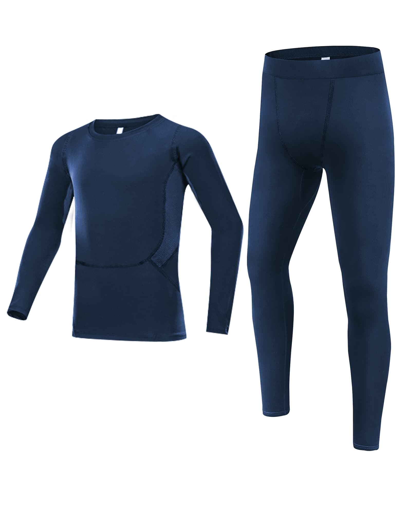 Thermal Underwear for Kids Boys' Performance Athletic Compression Base Layer Set Winter Long Johns for Skiing Running