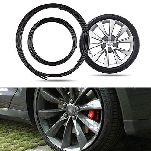 JOINAP Wheel Bands Kit Rim Protector for Tesla Model 3 - Black