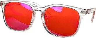 SHINU Blue and Green Wavelength Blocking Glasses Disruptive Light Blocking Glasses Red Lens Eliminate Eye Strain 068RD