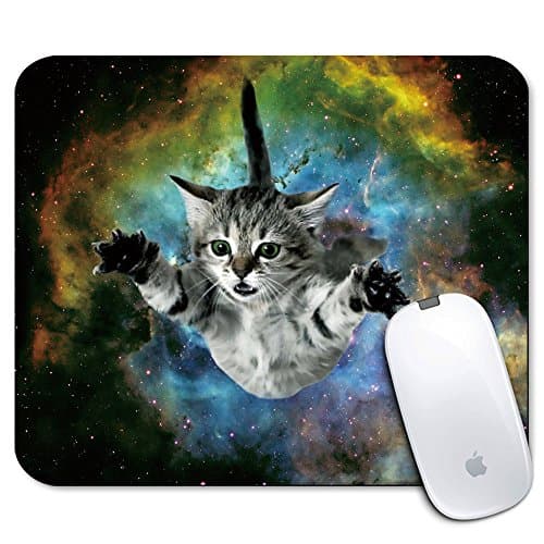 iNeworld Personalized Rectangle Mouse Pad- Printed Cute Funny Cat Pattern Non-Slip Rubber Comfortable Customized Computer Mouse Pad (9.45x7.87inch)