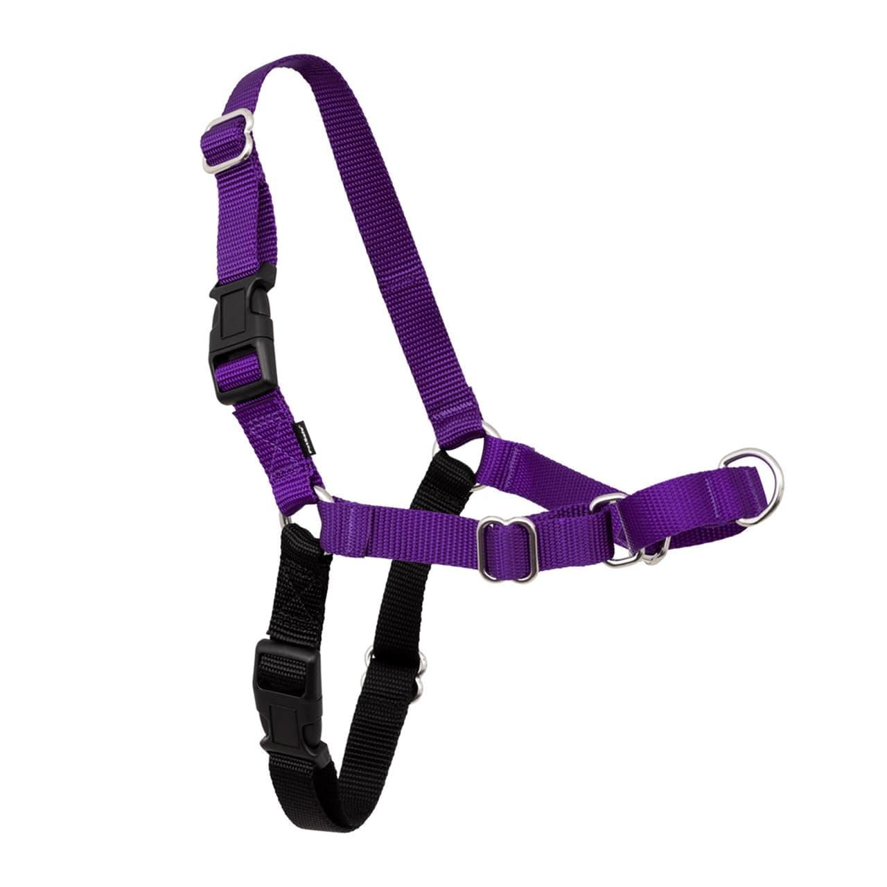 Easy Walk No-Pull Dog Harness - The Ultimate Harness to Help Stop Pulling - Take Control & Teach Better Leash Manners - Helps Prevent Pets Pulling on Walks - Medium/Large, Black/Silver