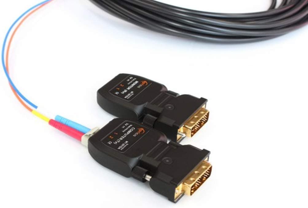 Opticis M1-201DA-TR Two Fiber Detachable Optical DVI Module (Small Form Factor), Auto-Power Switching, Supports Up to WUXGA (1920x1200), Supports Bit Rate Up to 1.65Gbps/ch