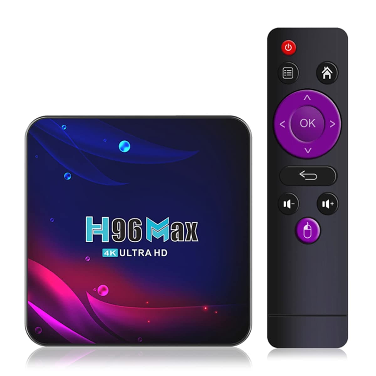 H96 MaxSmart TV Box Android 11 2GB 16GB 4K Hd Youtube Google Play Wifi 2.4G&5.8G Bluetooth Receiver Media Player HDR Usb 3.0 Google Play Bluetooth Receiver Media Player (2GB RAM+16GB ROM)