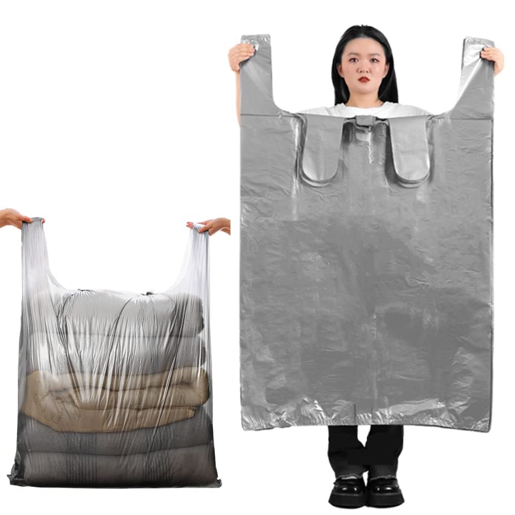 Goodern 10 Pcs Extra-large Capacity Packing Bag,Large Thickened Comforter Quilt Storage Bag Vest Plastic Storage Bags for Moving Collection Carrying Luggage Moisture-proof Blanket Clothes Storage Bag