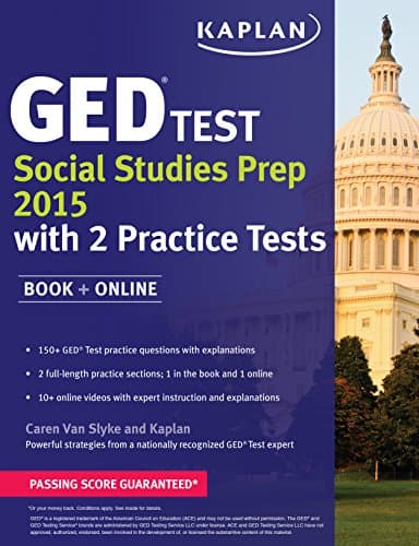 Kaplan GED Test Social Studies Prep 2015: Book + Online (Kaplan Test Prep) PAP/PSC Edition