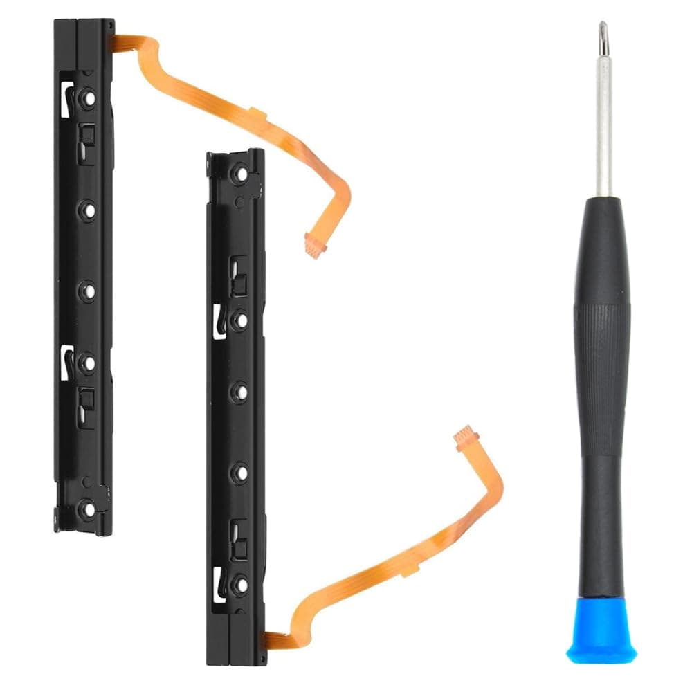 MMOBIEL 2 Pcs Left and Right Side Sensor Rail Metal Bracket Compatible with Nintendo Switch Console Incl. Y-Screwdriver