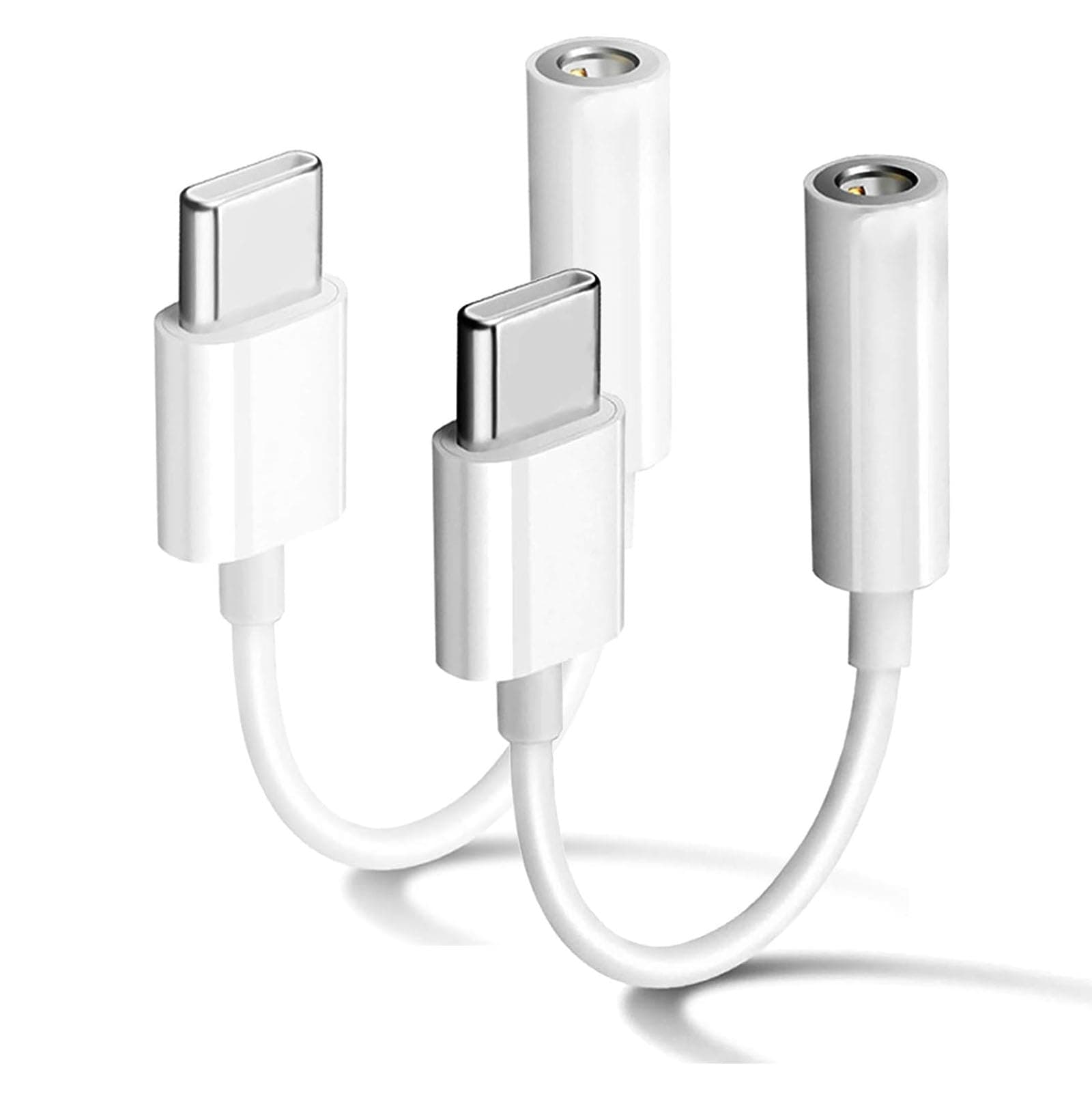 Apple MFi Certified 2 Pack USB C to 3.5mm Headphone Jack Adapter for iPhone 15/15 Pro/Pro Max/Plus, Type C Aux Dongle Cable for Pad, Galaxy S23/S23/S22/S21Ultra, MacBook,Note