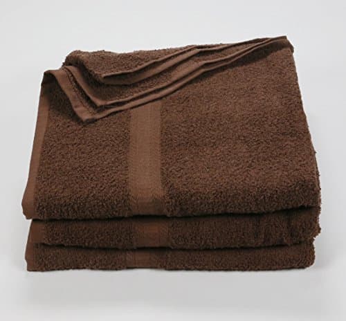 6 Pack: 27" x 52" 100% Cotton Extra-Absorbent Brown Bath Towels