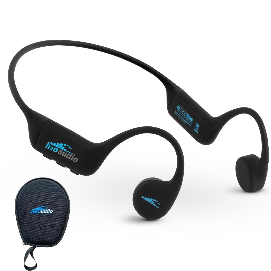 TRI 2 Multisport Waterproof Bone Conduction Open Ear Headphones, Bluetooth 5.3 for Running and Cycling, MP3 Mode for Swimming, 8GB Memory, 8.5-Hour Battery, Black