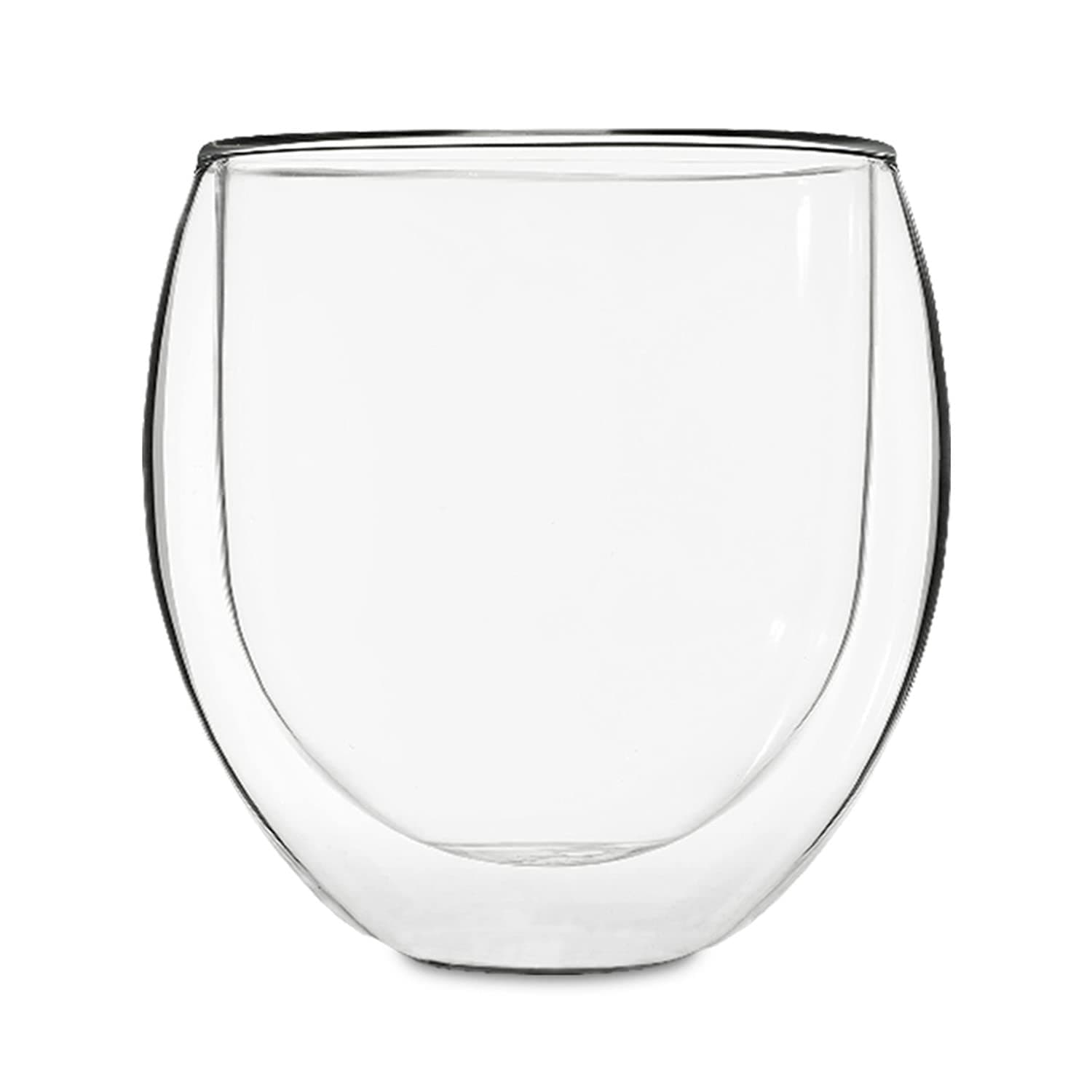 DUOS Jumbo Double-Walled Thermo Glasses Set with Floating Effect for Latte Macchiato, Tea, Cocktails, Ice Cream, Desserts 6 X 310 ml