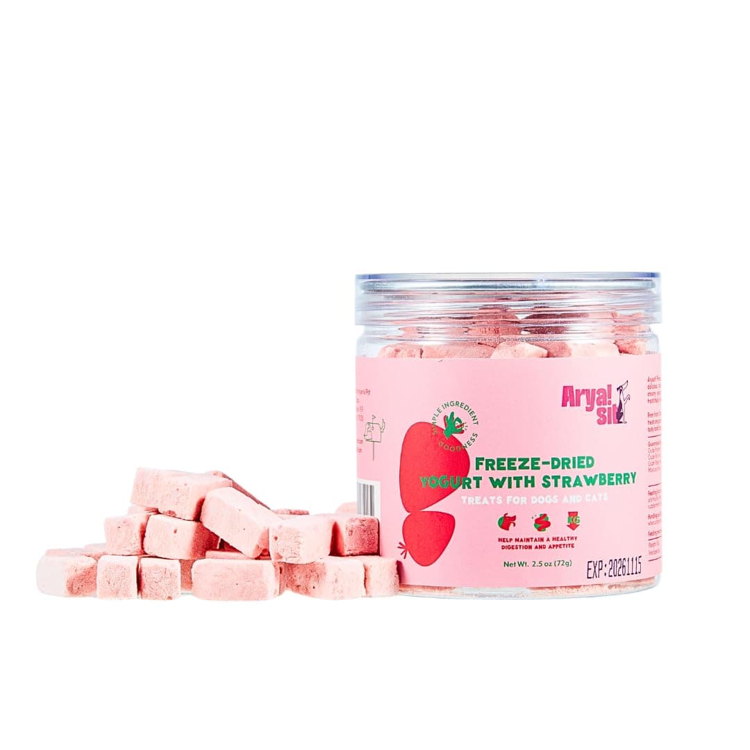 Freeze-Dried Single Ingredient Dog Treats (Strawberry Yogurt with Goat Milk)
