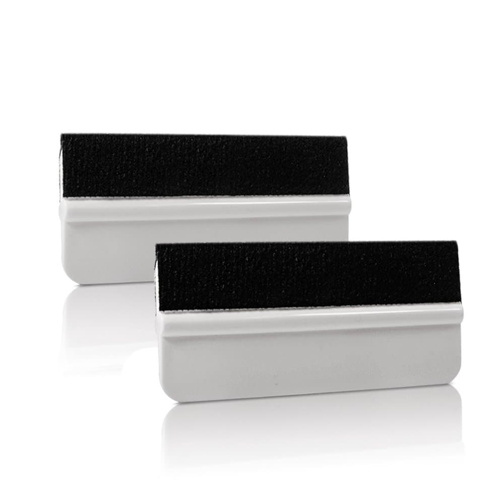 EHDIS Vinyl Scraper 4 inch Felt Squeegee for Vinyl,Window Tinting, Sign Marking, Film Installing,Decal Applicator Tool - Pack of 2-White