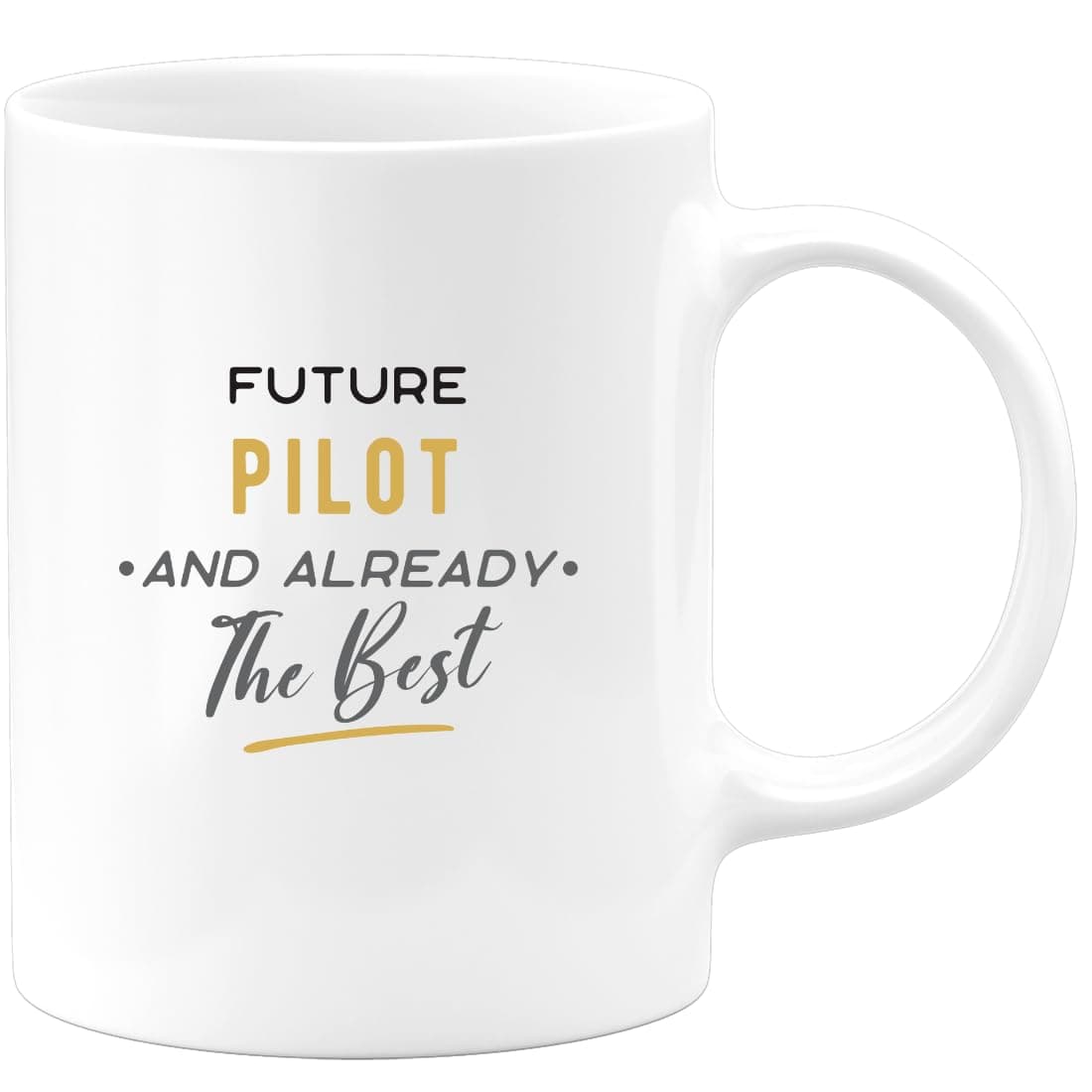 Mug Future Pilot and Already The Best - Fun Gift for Aspiring Aviators, Birthdays, Graduation, Aviation Enthusiasts, Retirement Celebrations