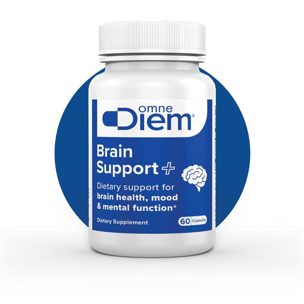 Omne Diem Brain Support with Cerenx and MecobalActive, 60 Capsules – Dietary Supplement for Brain Health, Mood & Mental Function
