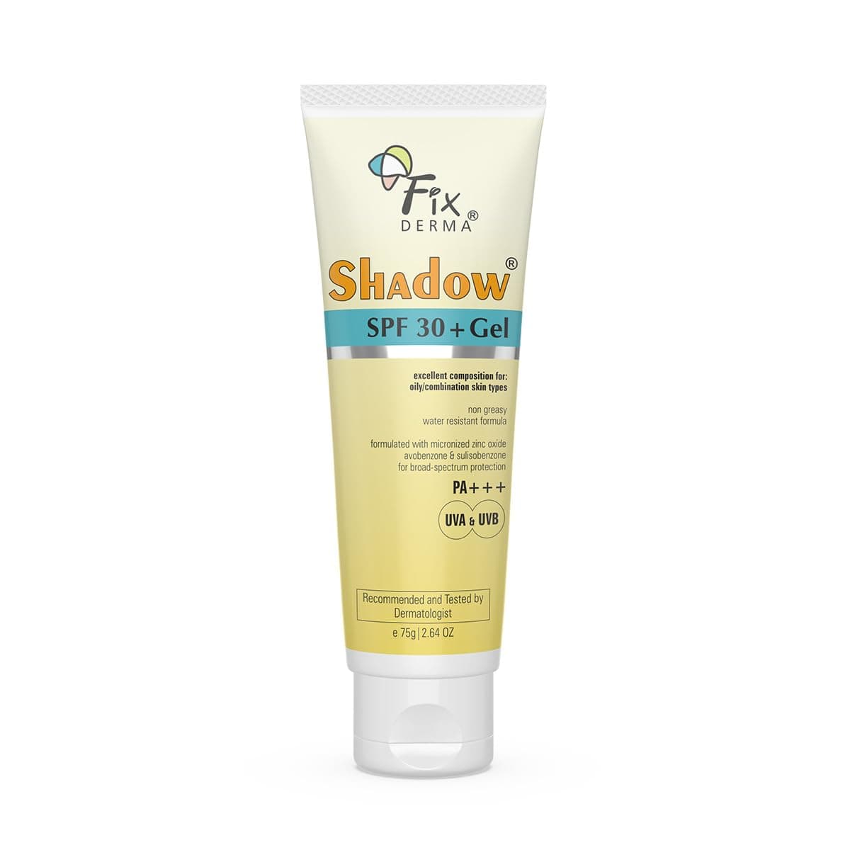 Shadow SPF 30+ Gel Sunscreen for Face, Dermatologist Tested Moisturiser for Men, Face Cream for Women, Water Resistant Sunscreen, SPF 30 Gel - 1.41 OZ (75 g (Pack of 1))