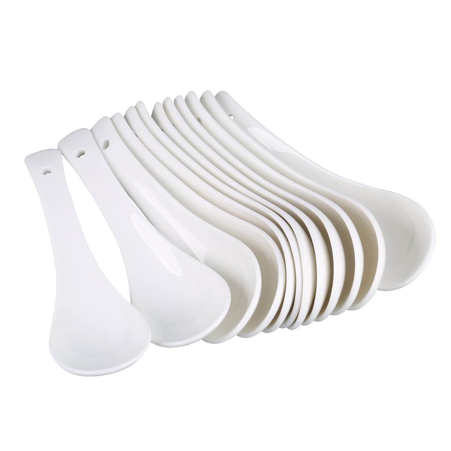 AnBnCn 12 Piece Ceramic Asian Soup Dumpling Spoon