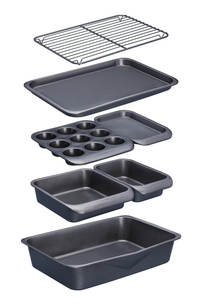 KITCHENCRAFT MasterClass Smart Space Stacking Non-Stick Bakeware Set, Display Boxed